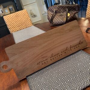 Wooden Cheese Board with Engraving